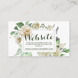 Tarjeta De Recepción Elegante sitio web de Bodas botánicos florales