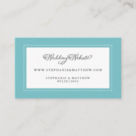 Tarjeta De Recepción Elegante sitio web de bodas de caligrafía moderna