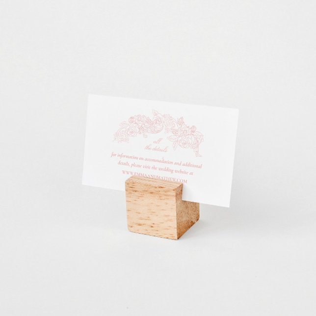 Tarjeta De Recepción Elegante sitio web de Bodas rosados de Rubor (Subido por el creador)