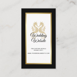 Tarjeta De Recepción Elegante sitio web de caballitos de mar tropicales