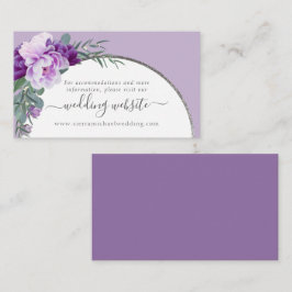 Tarjeta De Recepción Elegante sitio web del Boda del Arco Plateado Mora