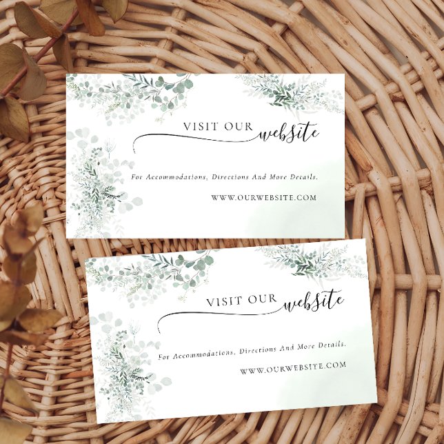 Tarjeta De Recepción Elegante sitio web del Boda del sabio botánico Euc (Subido por el creador)