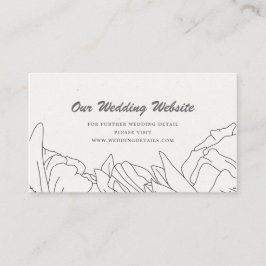 Tarjeta De Recepción Elegante sitio web Minimalista de Boda de línea