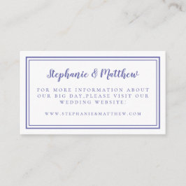 Tarjeta De Recepción Elegante sitio web Minimalista de Bodas azules