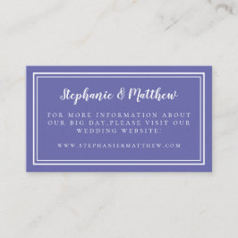 Tarjeta De Recepción Elegante sitio web Minimalista de Bodas azules