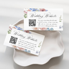 Tarjeta De Recepción Elegante sitio web romántico de Boda floral acuáti
