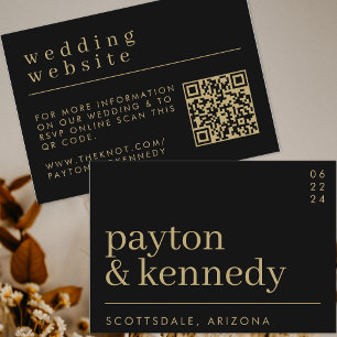 Tarjeta De Recepción Elegante sitio web simple y elegante Boda RSVP Mod