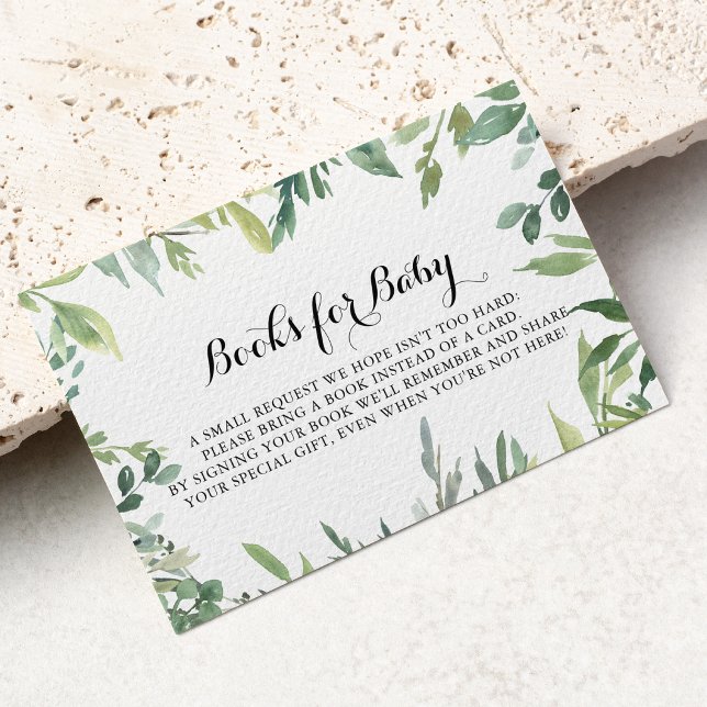 Tarjeta De Recepción Elegante solicitud de libro de Baby Shower verde t (Subido por el creador)