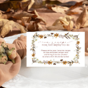 Tarjeta De Recepción Elegante solicitud de receta para ducha con flores