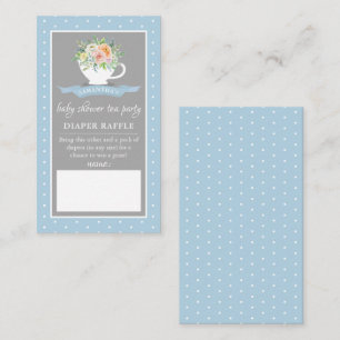 Tarjeta De Recepción Elegante Taza de Té Floral Fiesta de Cumpleaños de