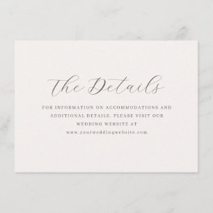 Tarjeta De Recepción Elegante tipografía gris