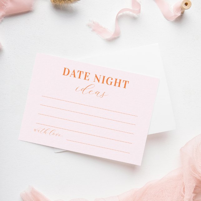 Tarjeta De Recepción Elegante tipografía rosa y Naranja Ideas nocturnas (Subido por el creador)