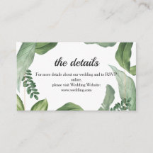 Elegante vegetación tropical. Detalles de la boda