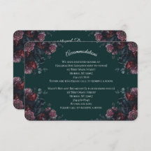 Elegante Verde Bosque Oscuro Boda Granate Malva