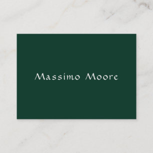 Tarjeta De Recepción Elegante Verde Oscuro Escritura a Mano de Propio N