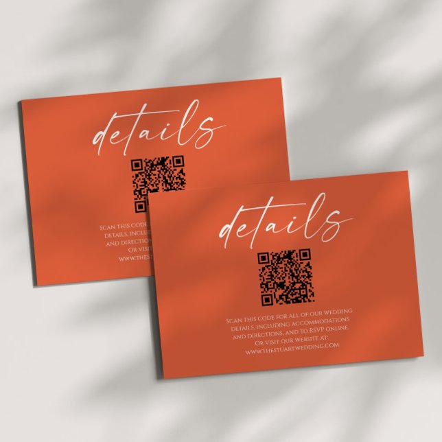 Tarjeta De Recepción Elegante Verona Sunset QR Bodas de código (Subido por el creador)