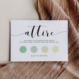 Tarjeta De Recepción Elegante vestimenta Boda en blanco y negro