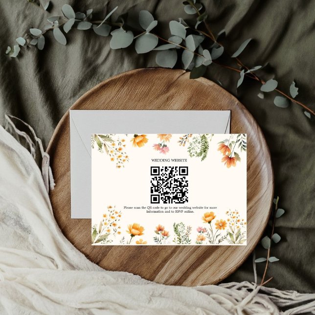 Tarjeta De Recepción Elegante Weadow Boda de flores silvestres Boda de  (Subido por el creador)