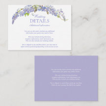 Elegante Wisteria Púrpura Detalles del Guión Clási