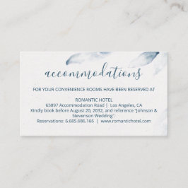 Tarjeta De Recepción Elegante y elegante acuarela azul contemporánea