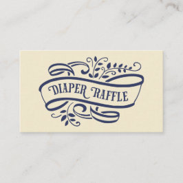 Tarjeta De Recepción Elegante y elegante boleto de Raffle Diaper