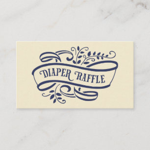 Tarjeta De Recepción Elegante y elegante boleto de Raffle Diaper