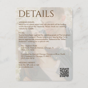 Tarjeta De Recepción Elegante y moderno Boda de Walnut Brown