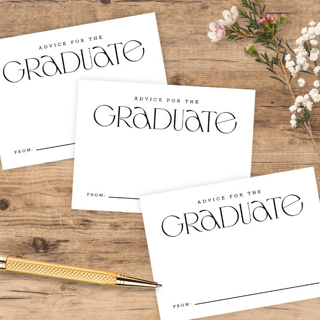 Tarjeta De Recepción Elegante y moderno consejo de graduación B+W (Subido por el creador)