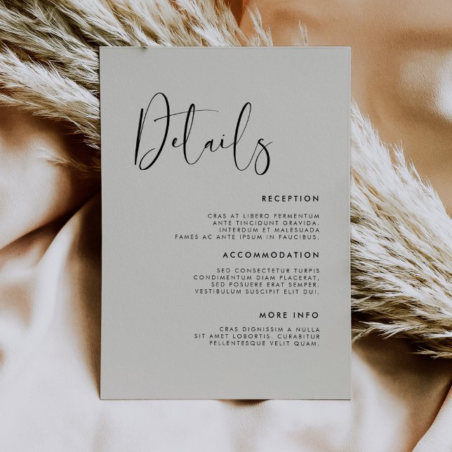 Tarjeta De Recepción Elegante y moderno Detalles del boda verde sabio c (Subido por el creador)