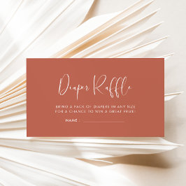 Tarjeta De Recepción Elegante y moderno inserto de rifa de arcilla roja