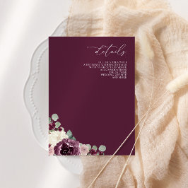 Tarjeta De Recepción Elegante y moderno matrimonio botánico floral