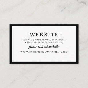 Tarjeta De Recepción Elegante y moderno Sitio Web en negrita y elegante