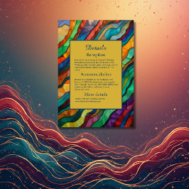 Tarjeta De Recepción Elegante y opulenta boda africana de destino