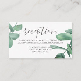 Tarjeta De Recepción Elegante y romántico eucalipto botánico contemporá