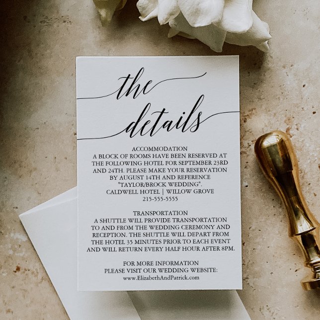 Tarjeta De Recepción Elegante y sencillo Boho Minimal Boda moderno Deta (Subido por el creador)