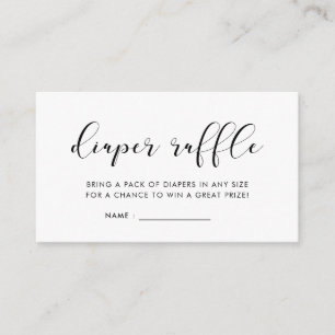 Tarjeta De Recepción Elegante y simple inserción de rifa de pañales par