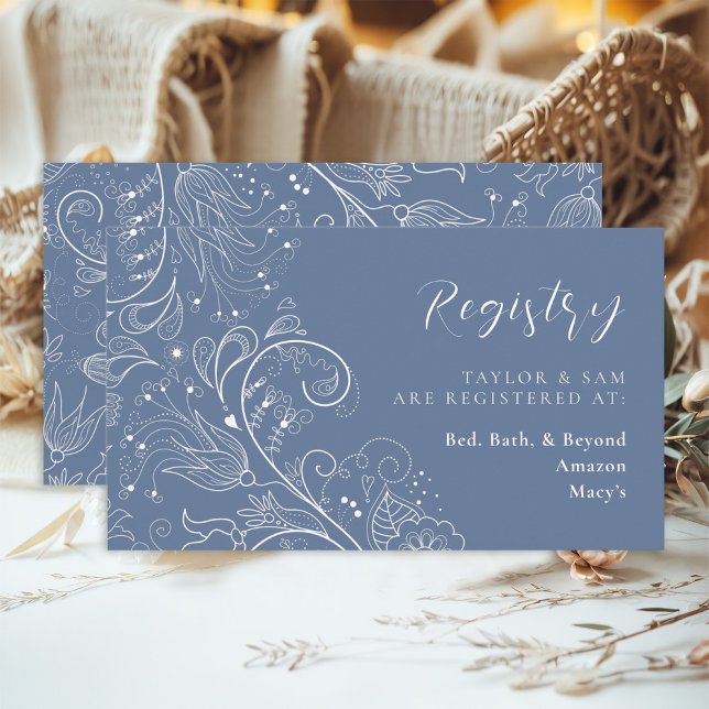 Tarjeta De Recepción Elegante y turbio registro de Bodas florales (Subido por el creador)