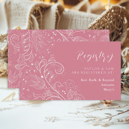 Tarjeta De Recepción Elegante y turbio registro de Bodas florales