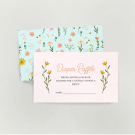 Tarjeta De Recepción Elegantes Chicas rosados de flores silvestres Baby