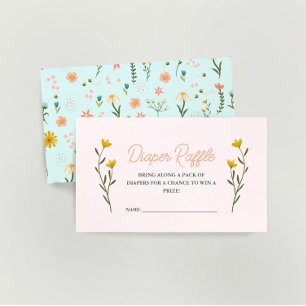 Tarjeta De Recepción Elegantes Chicas rosados de flores silvestres Baby
