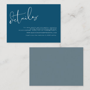 Tarjeta De Recepción Elegantes detalles del Boda azul Verde azulado Min