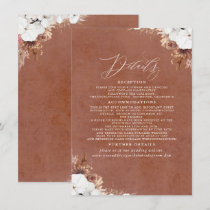 Tarjeta De Recepción Elegantes detalles exóticos del Boda Boho