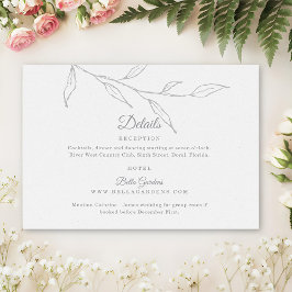 Tarjeta De Recepción Elegantes detalles florales