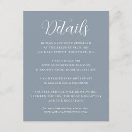 Tarjeta De Recepción Elegantes detalles Minimalistas del Boda azul turq