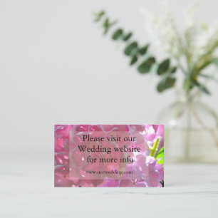 Tarjeta De Recepción Elegantes flores de boho rosa flores hortensias
