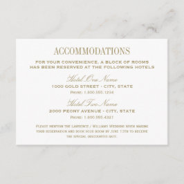 Tarjeta De Recepción Elegantes habitaciones Bodas en marfil