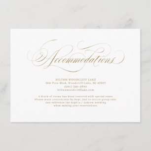 Tarjeta De Recepción Elegantes habitaciones clásicas de boda caligráfic