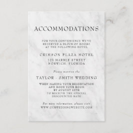 Tarjeta De Recepción Elegantes habitaciones de estilo Boda en mármol