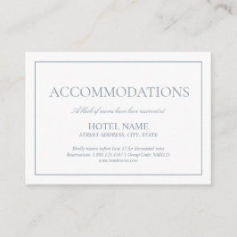 Tarjeta De Recepción Elegantes habitaciones Dusty Blue Classic Script