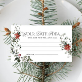 Tarjeta De Recepción Elegantes ideas de noche floral de invierno